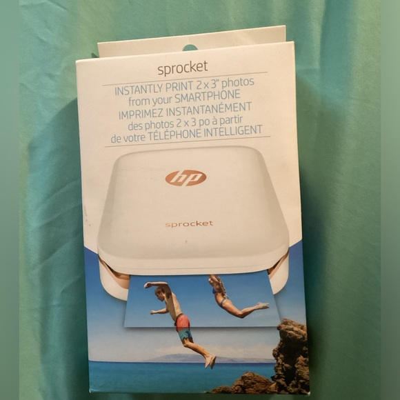 HP Sprocket Portable Photo Printer print on 2x3 Sticky-Backed Paper White X7N07A